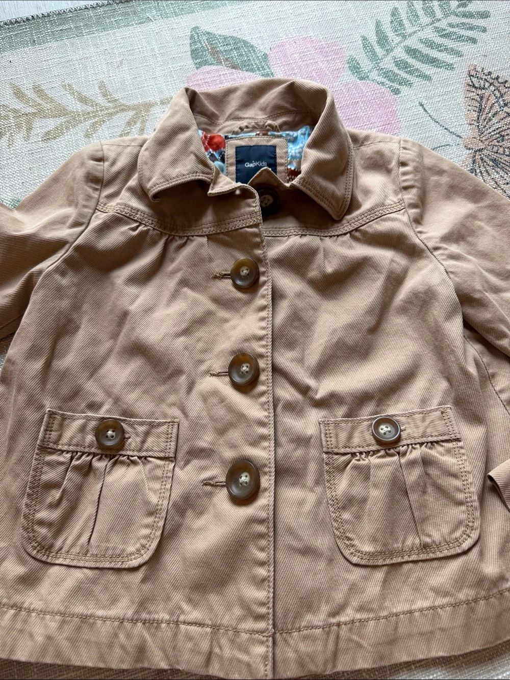 Gap Kids Denim Khaki Jacket Size M (7/8)